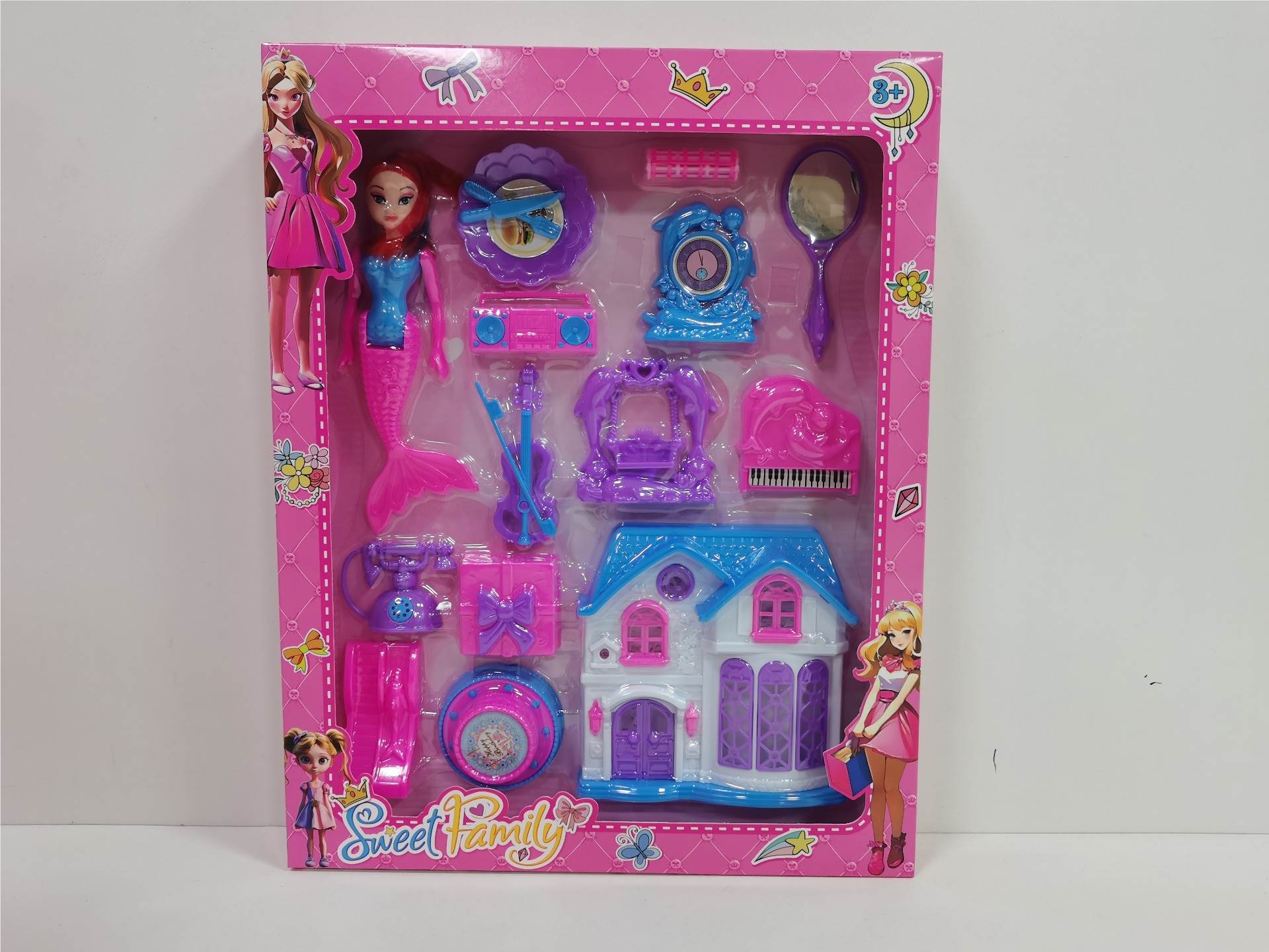 Игровой набор мебели для кукол, вилла, замок
