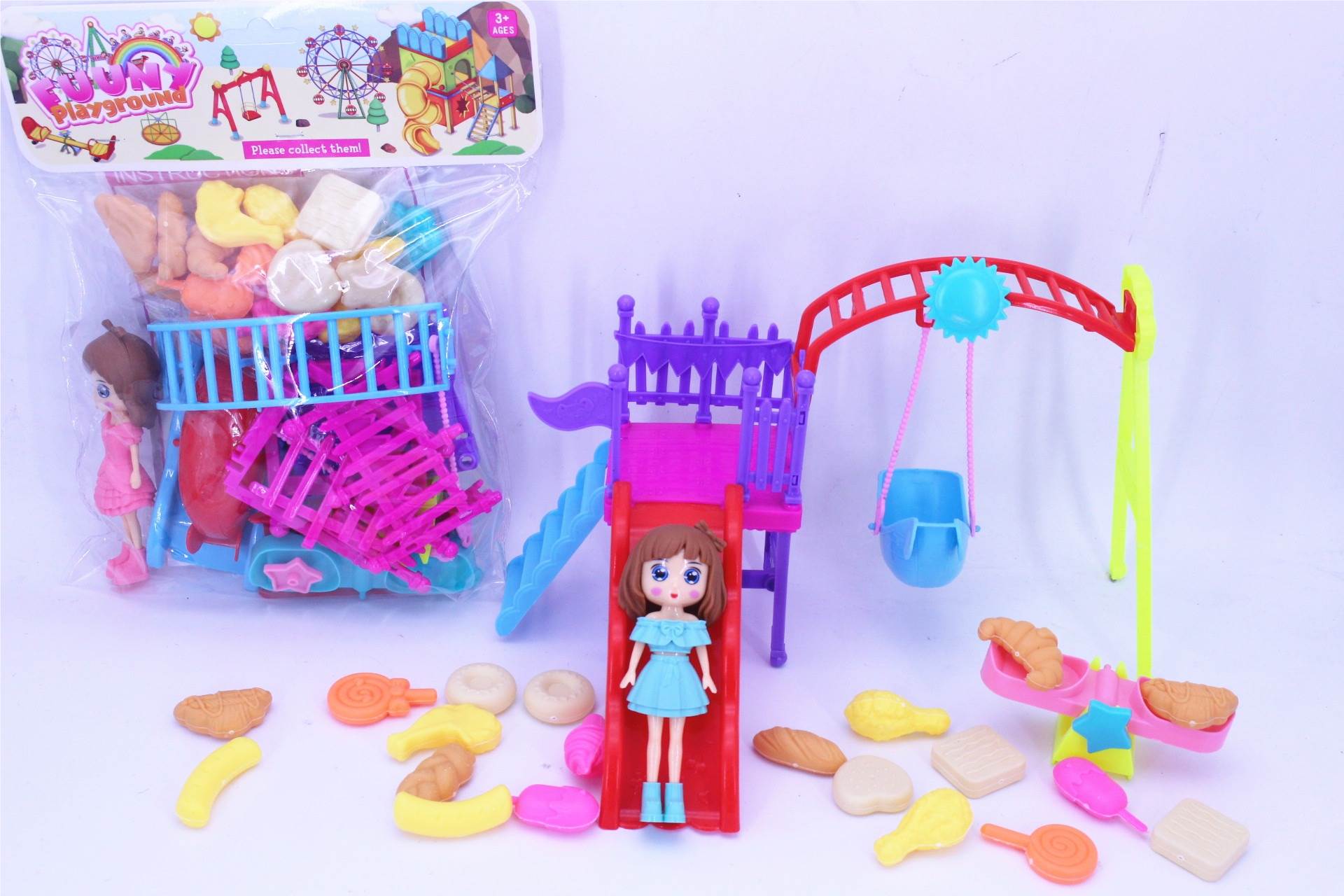 Игровой набор "Парк еды для девочек", 12 см