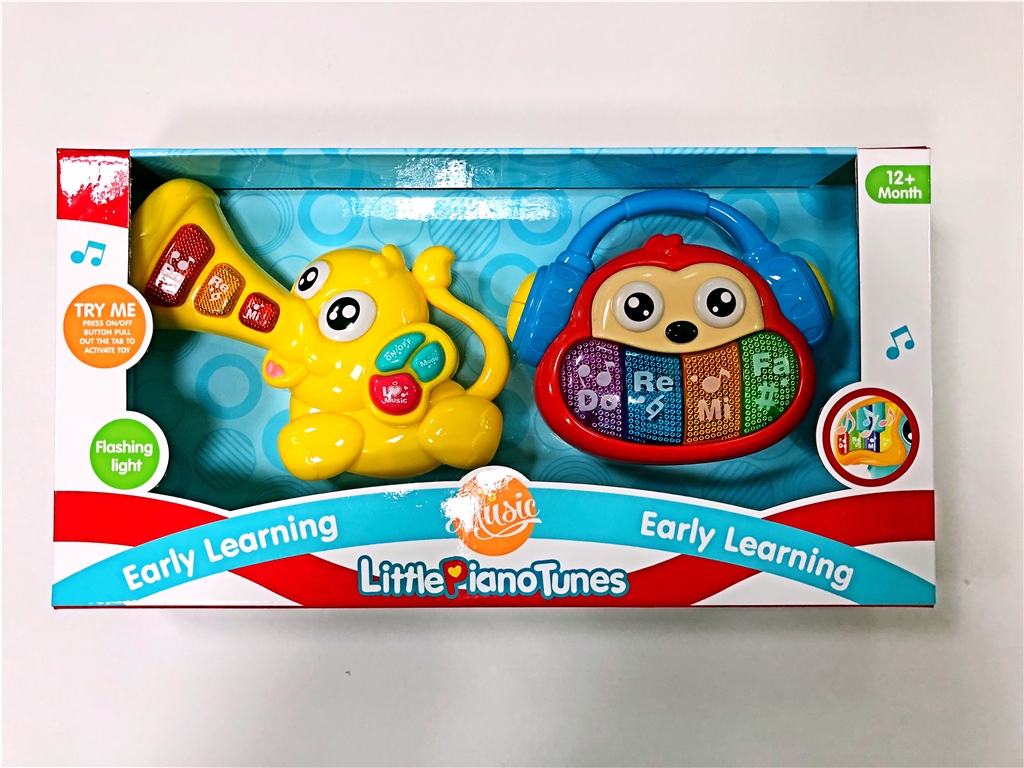 Музыкальная игрушка "Обезьянка и слон" с подсветкой