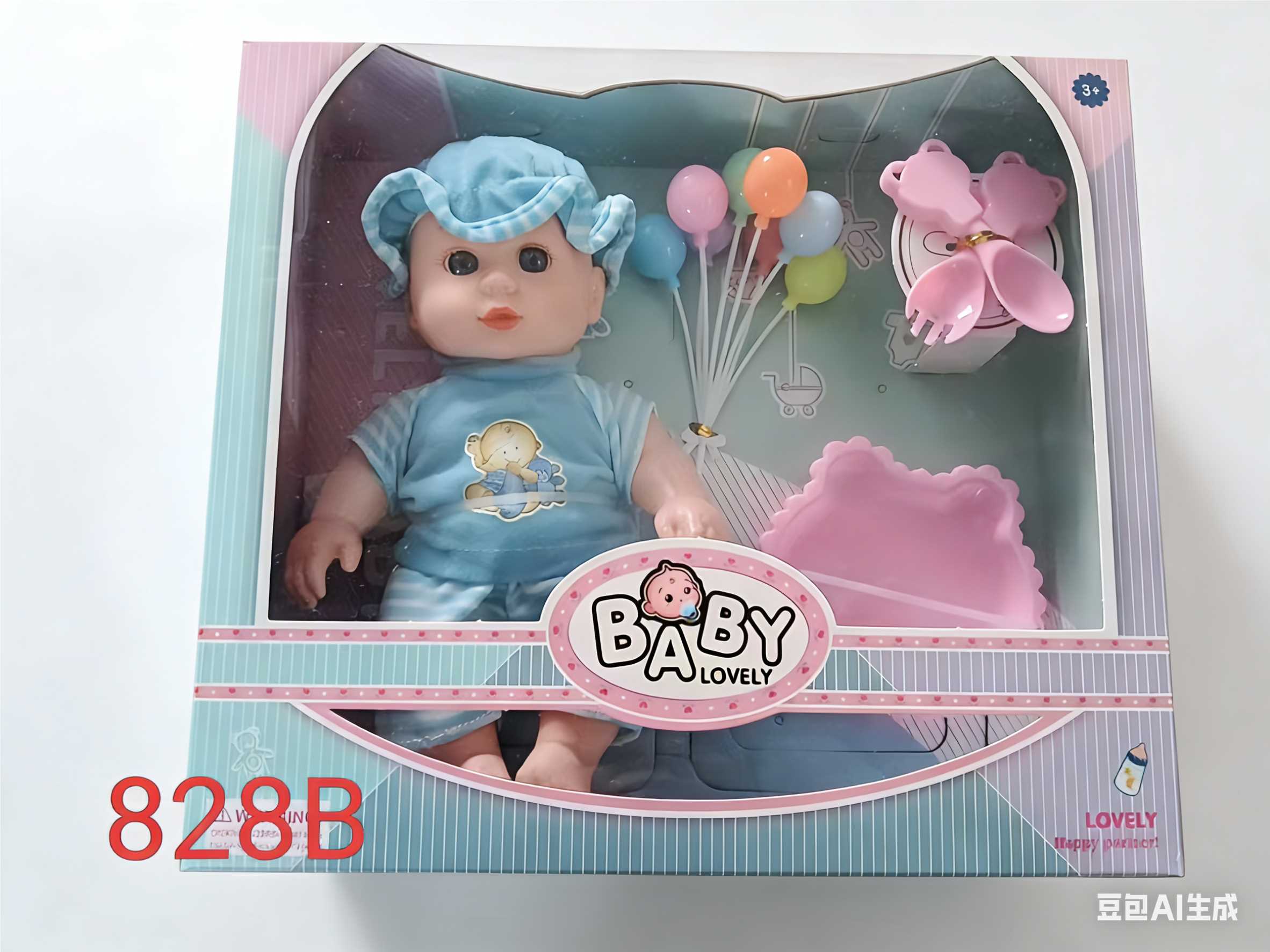 Пупс 3D Глазки, 25 см, в коробке