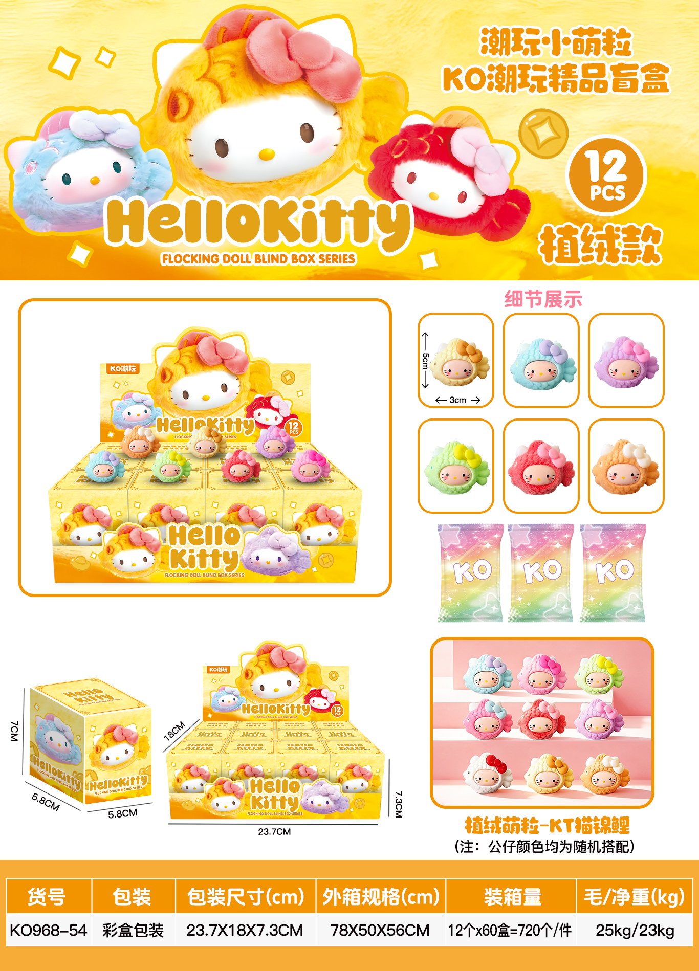 Набор для творчества: Фигурки-конструктор KT Cat Koi, 12 шт.