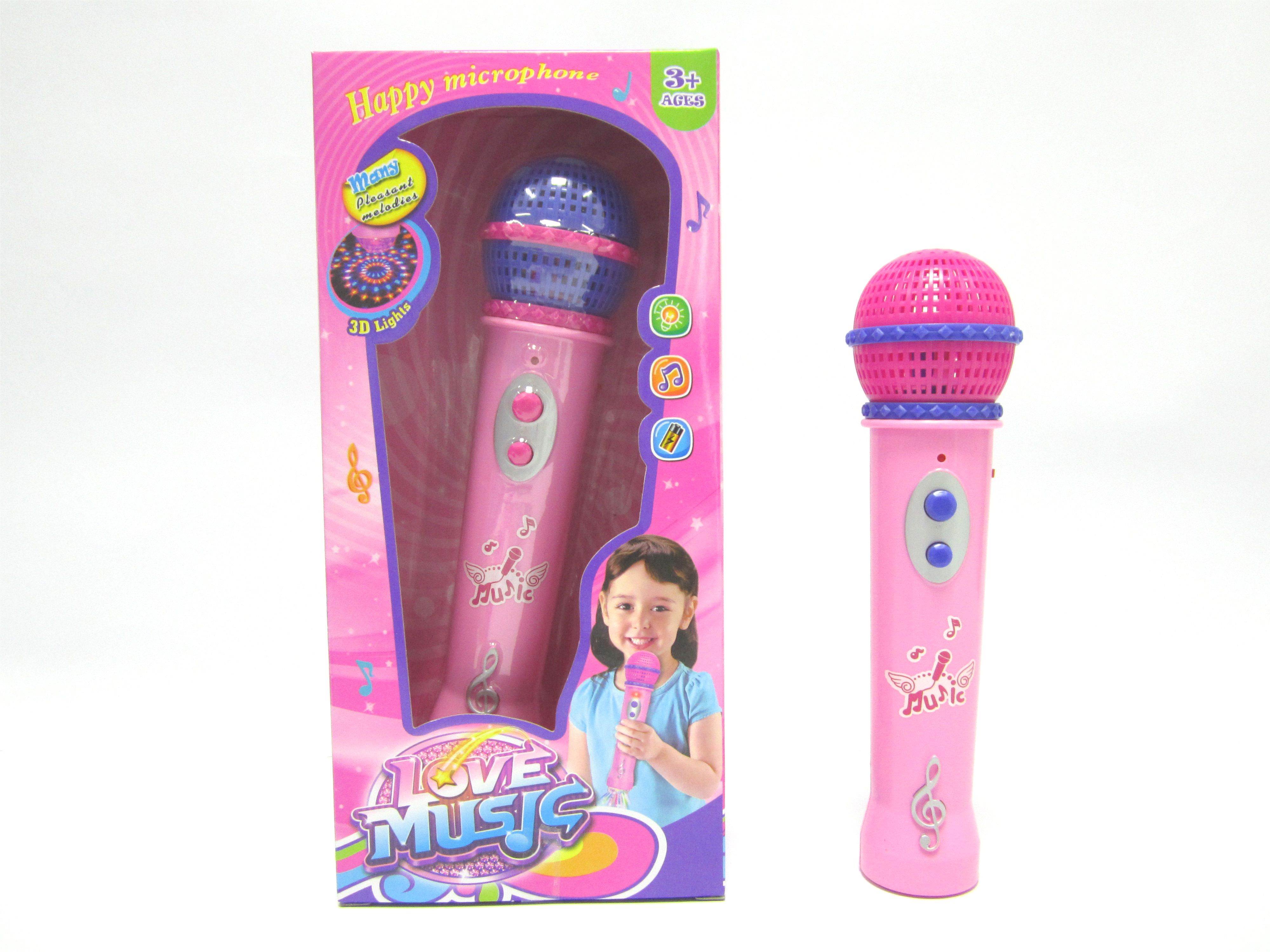 Детский микрофон с музыкой и подсветкой