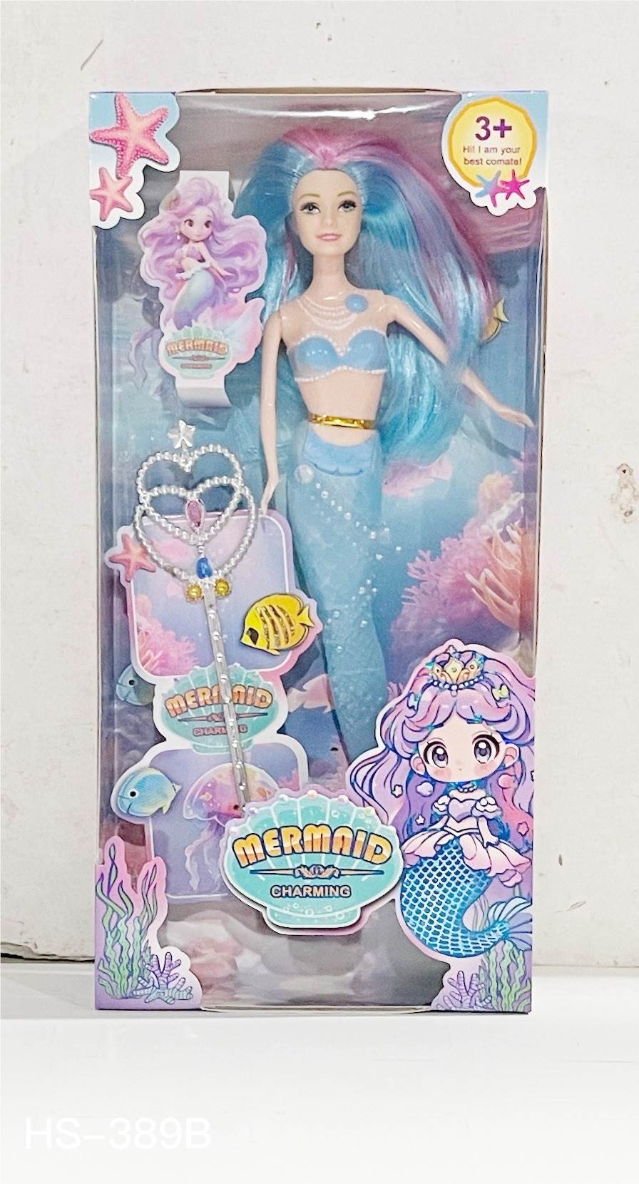 Кукла Barbie Disney Mermaid с подсветкой, 28 см