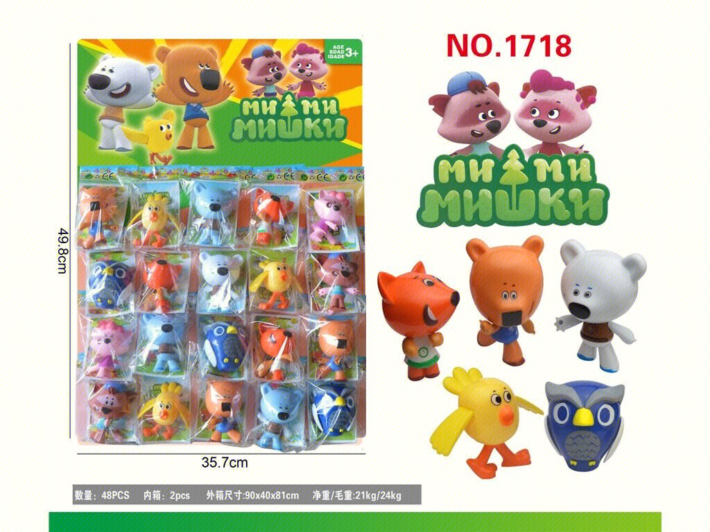 Мини-фигурки Mimi Bear, 48 шт/кор