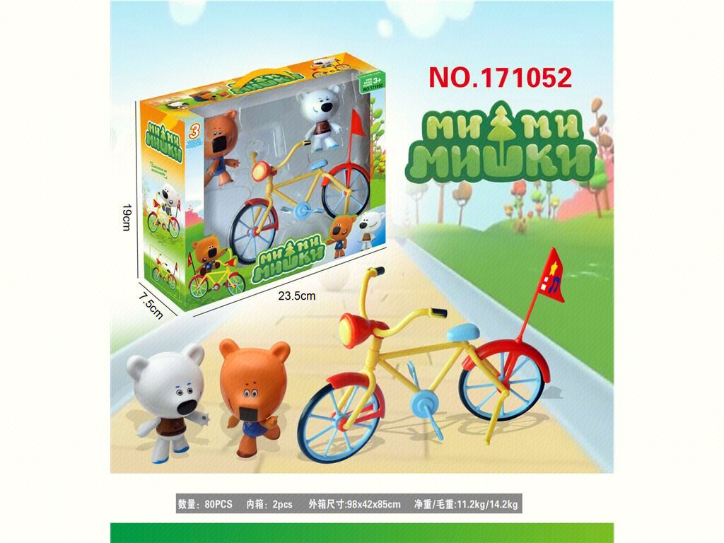 Мишки на велосипеде Mimi Bear, мини-куклы