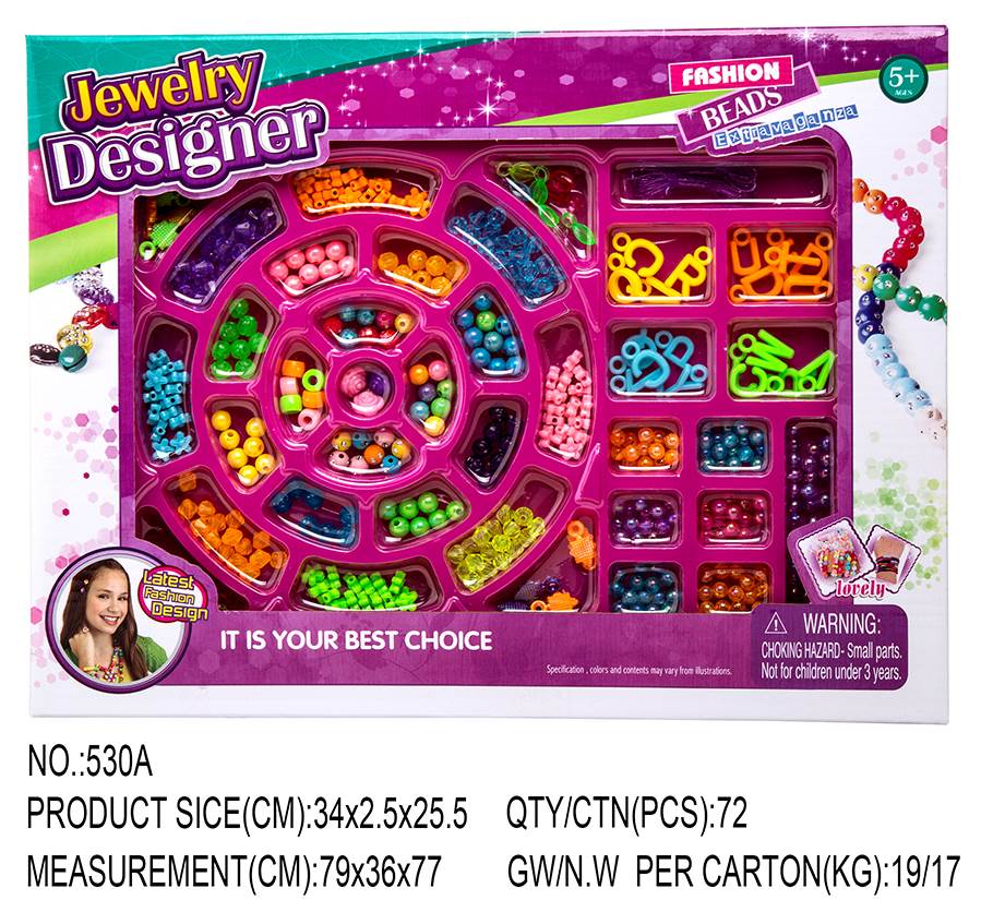 Набор бусин для создания украшений BEADING, 72 шт.