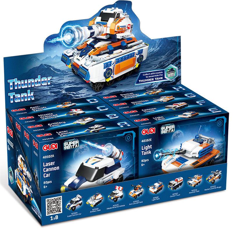 Конструктор Thunder Tank 8-в-1 в дисплейной коробке