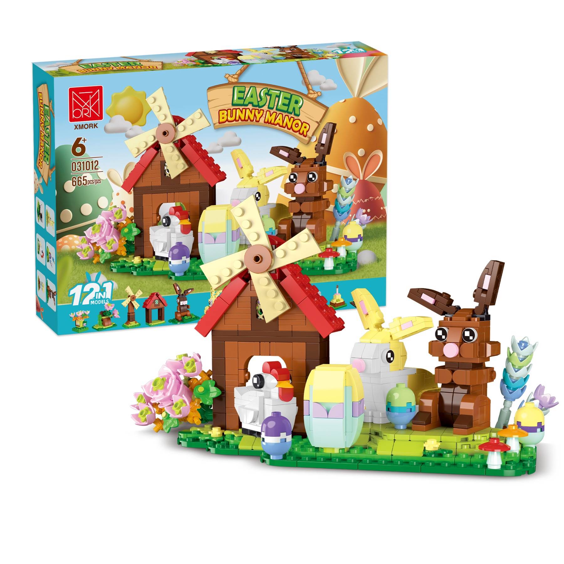 Конструктор Rabbit Manor 12в1, мелкие детали
