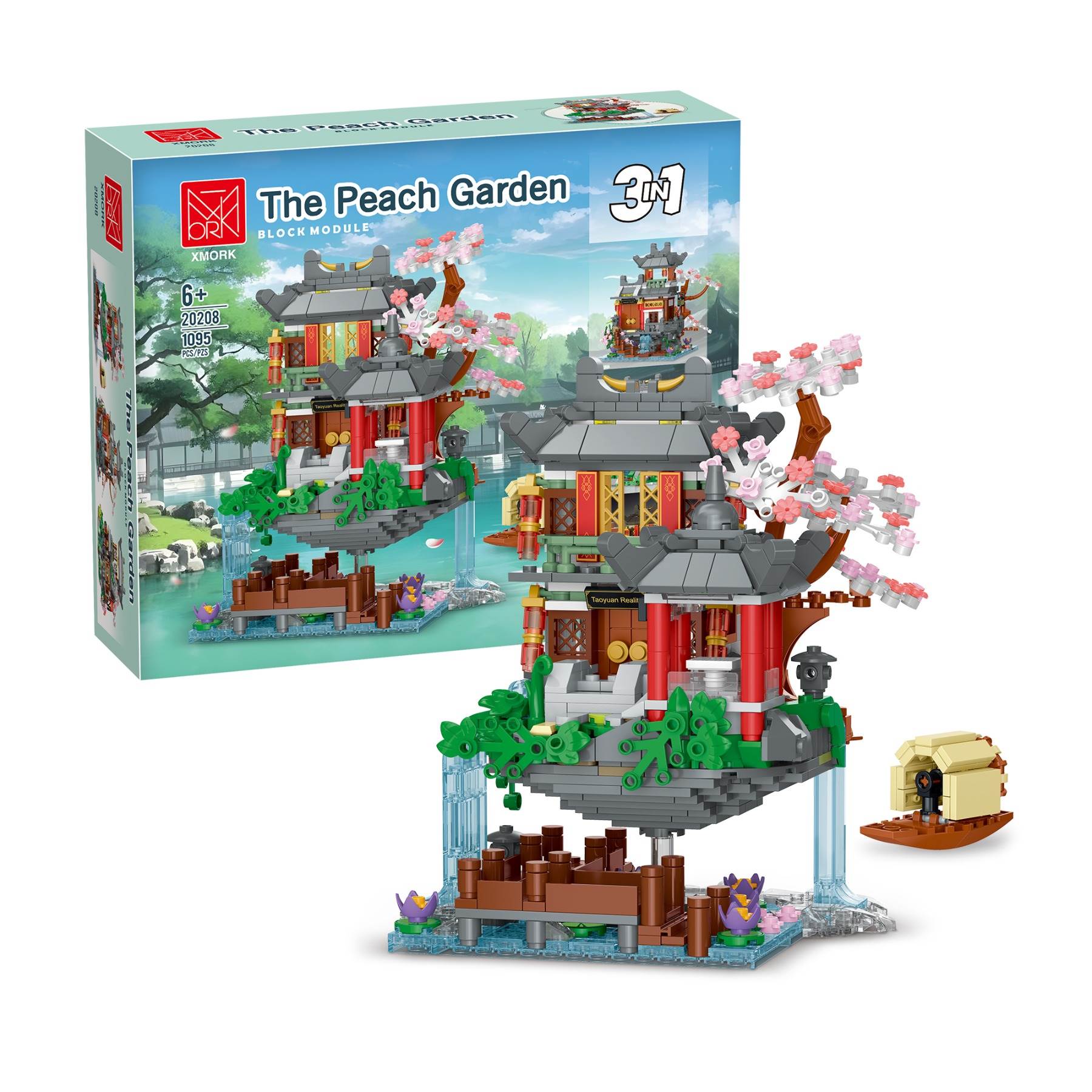Конструктор 3в1 "Персиковый сад" (Peach Blossom Garden)
