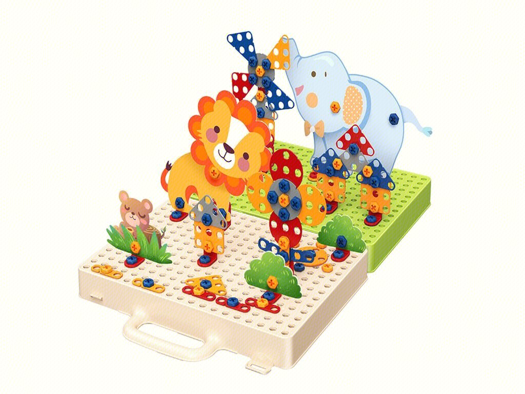 3D-пазл с винтами в коробке, 332 детали