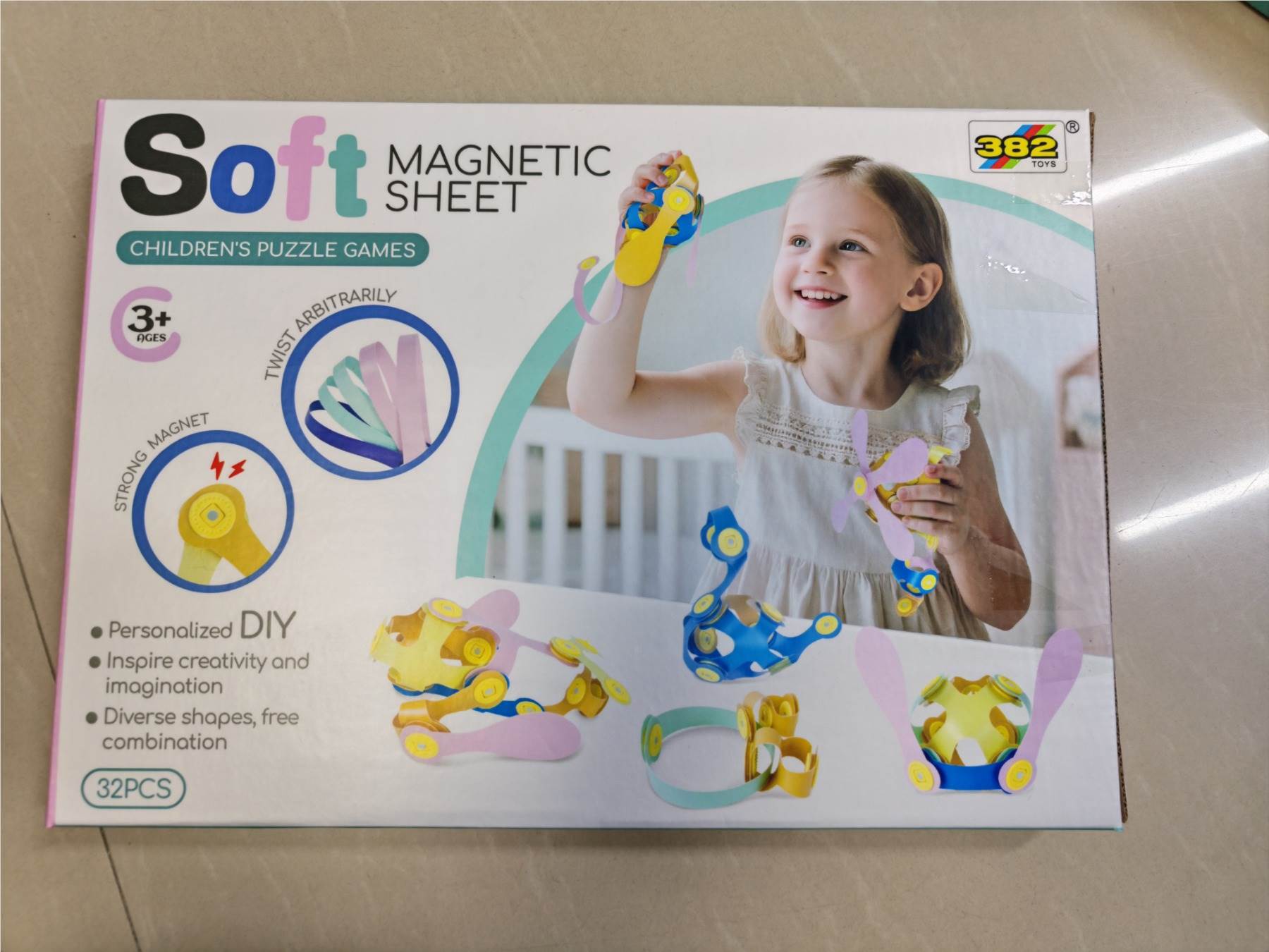 3D Мягкий магнитный конструктор, 32 детали