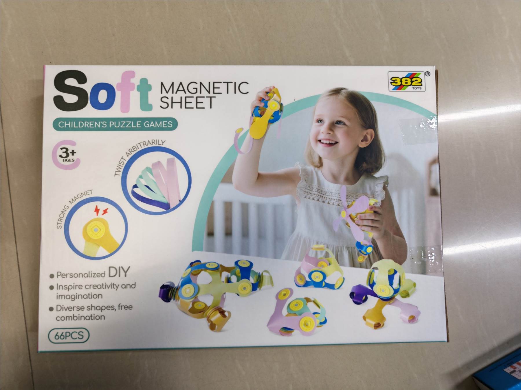 3D Мягкий магнитный конструктор (66 дет.)