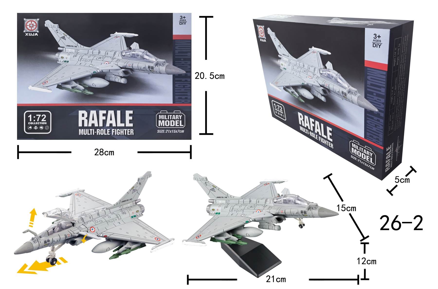 Истребитель J-20A Stealth (1:72)