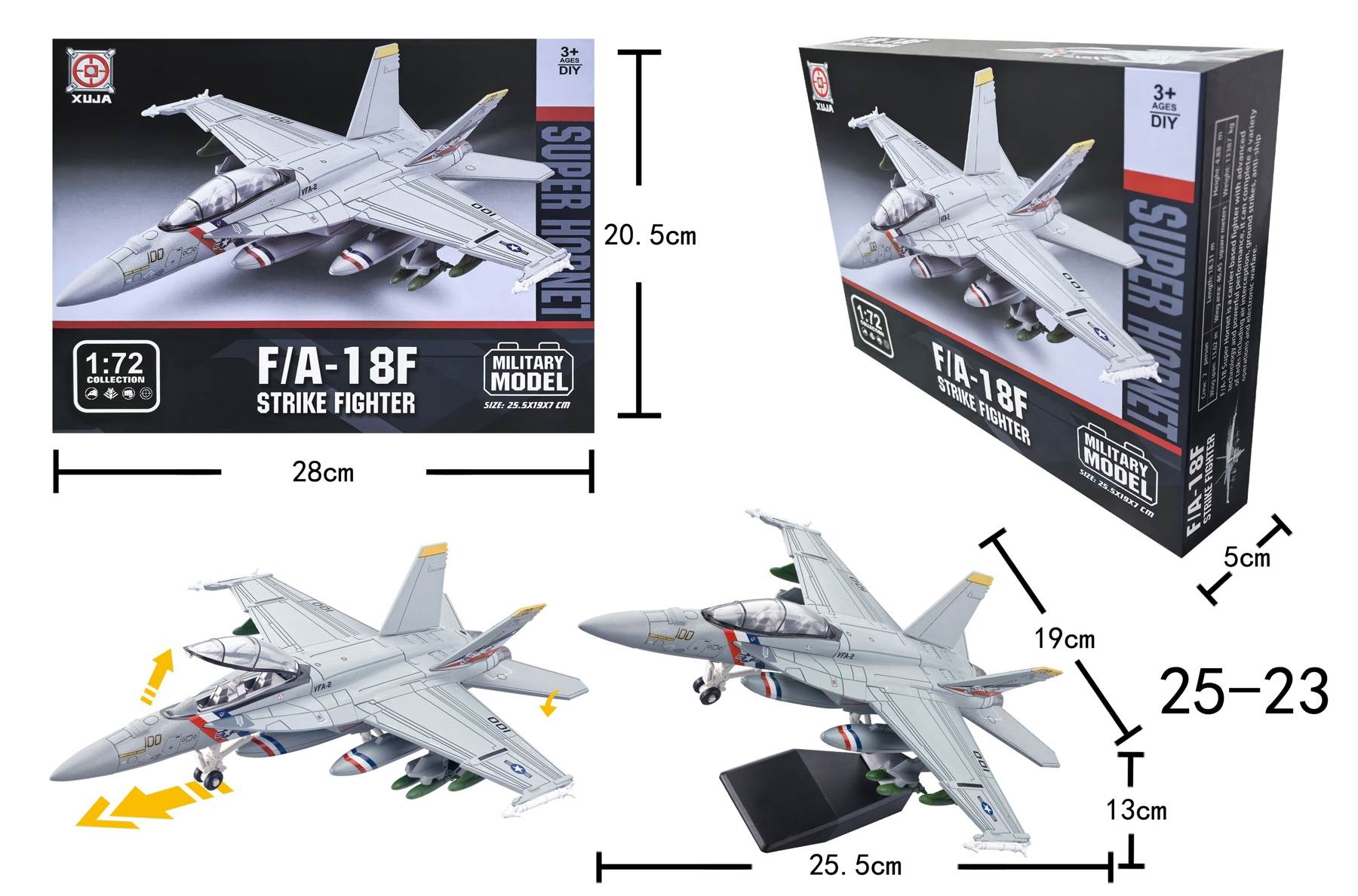 Сборная модель истребителя J-20A (1:72)