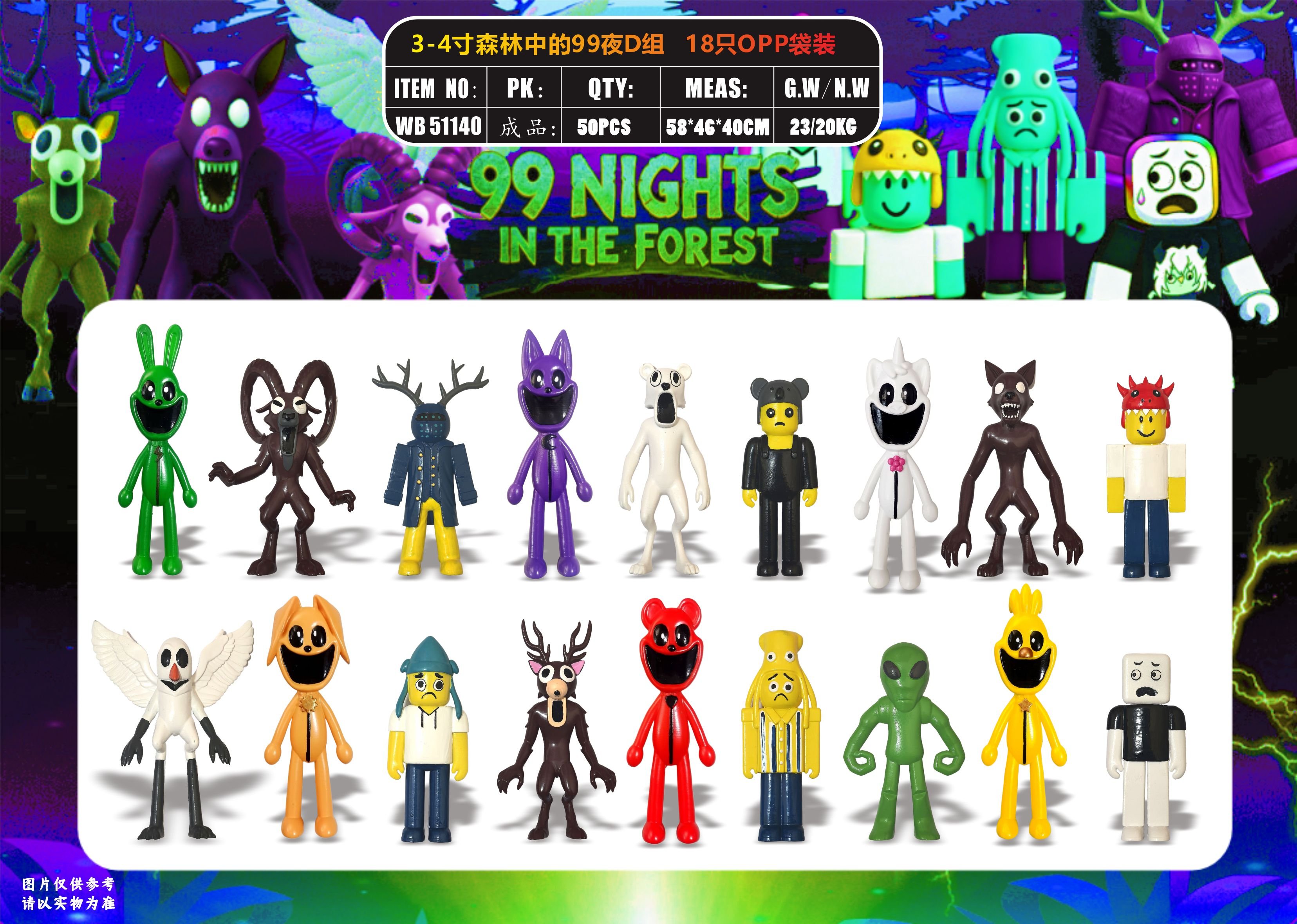 Игрушки "99 ночей в лесу" 7-10 см, группа D