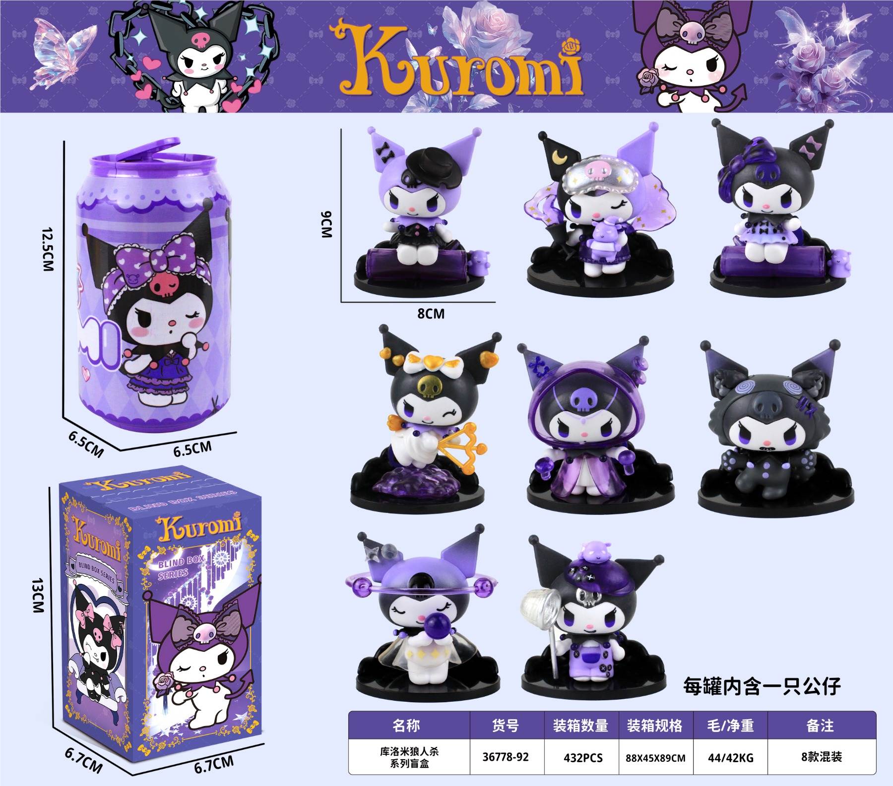 Куроми Sanrio Пача Дог: коллекционные фигурки в банке