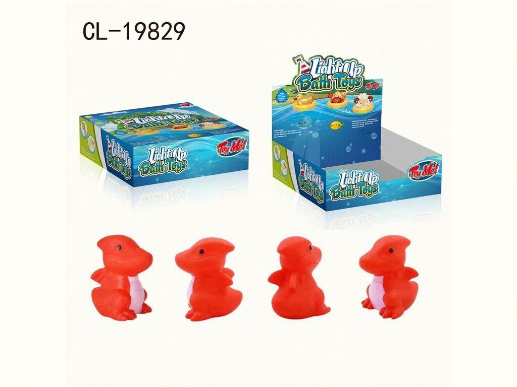 Светящийся птеродактиль для ванной, игрушка-брызгалка