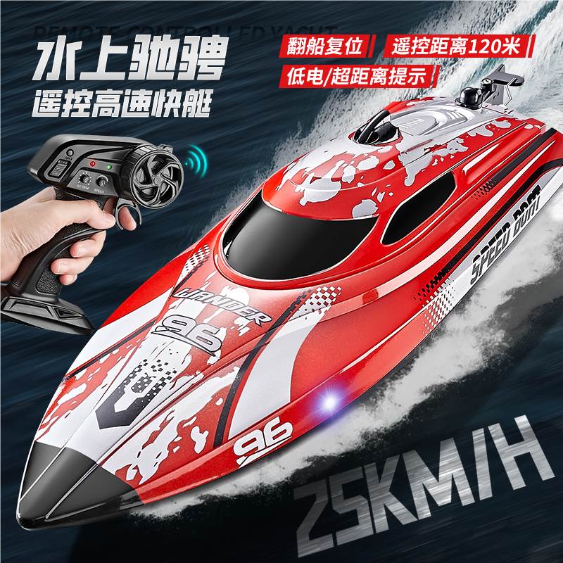 Радиоуправляемая лодка HJ820: детская игрушка, водонепроницаемая, 2.4G