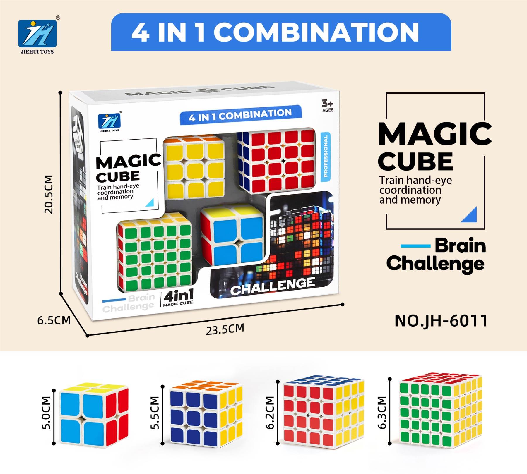 Набор кубиков Рубика 2x2, 3x3, 4x4, 5x5