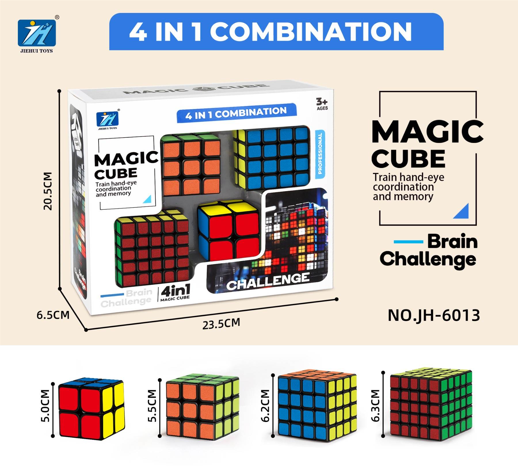 Набор кубиков Рубика 2x2, 3x3, 4x4, 5x5