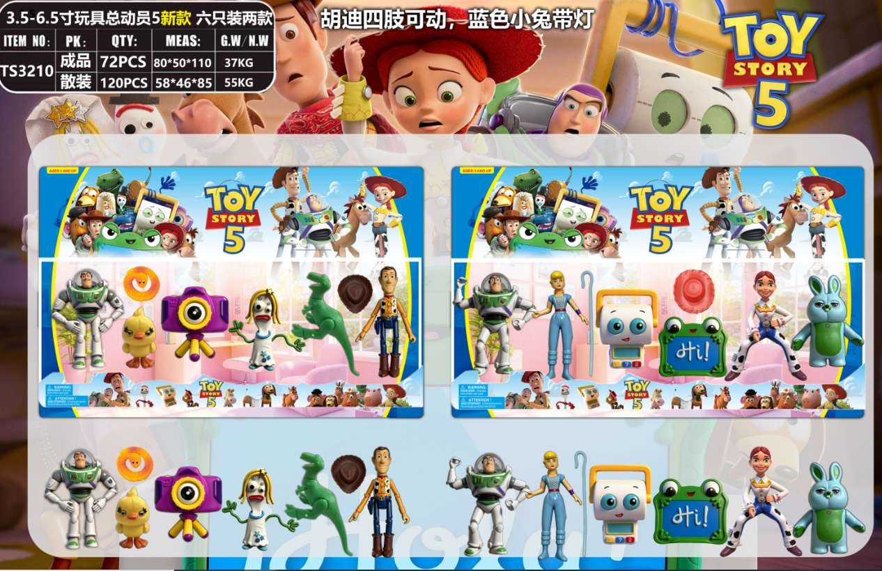 Игрушки История Игрушек 5, 6 фигурок в наборе, подвижный Вуди, светящийся кролик