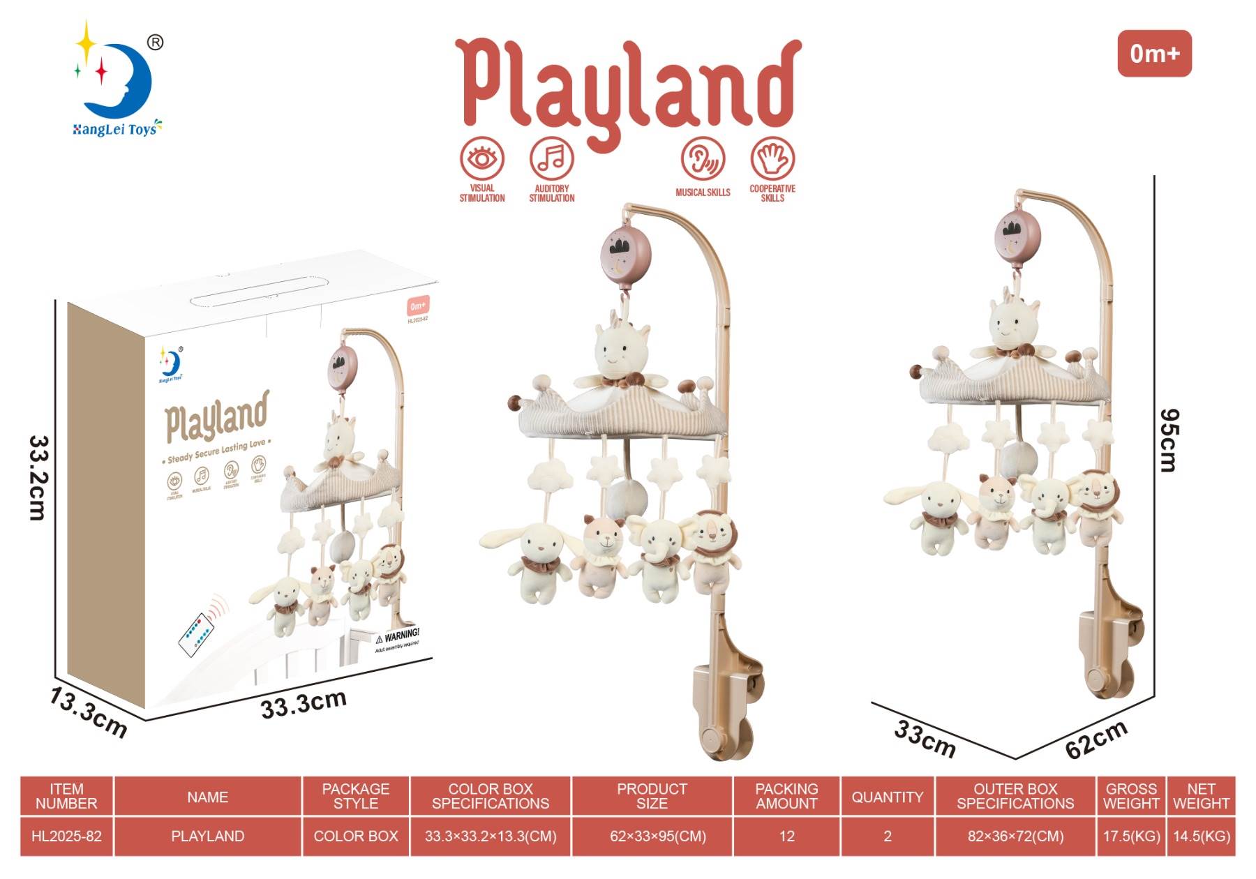 Мобиль-карусель Bedbell Amusement Park для детской кроватки