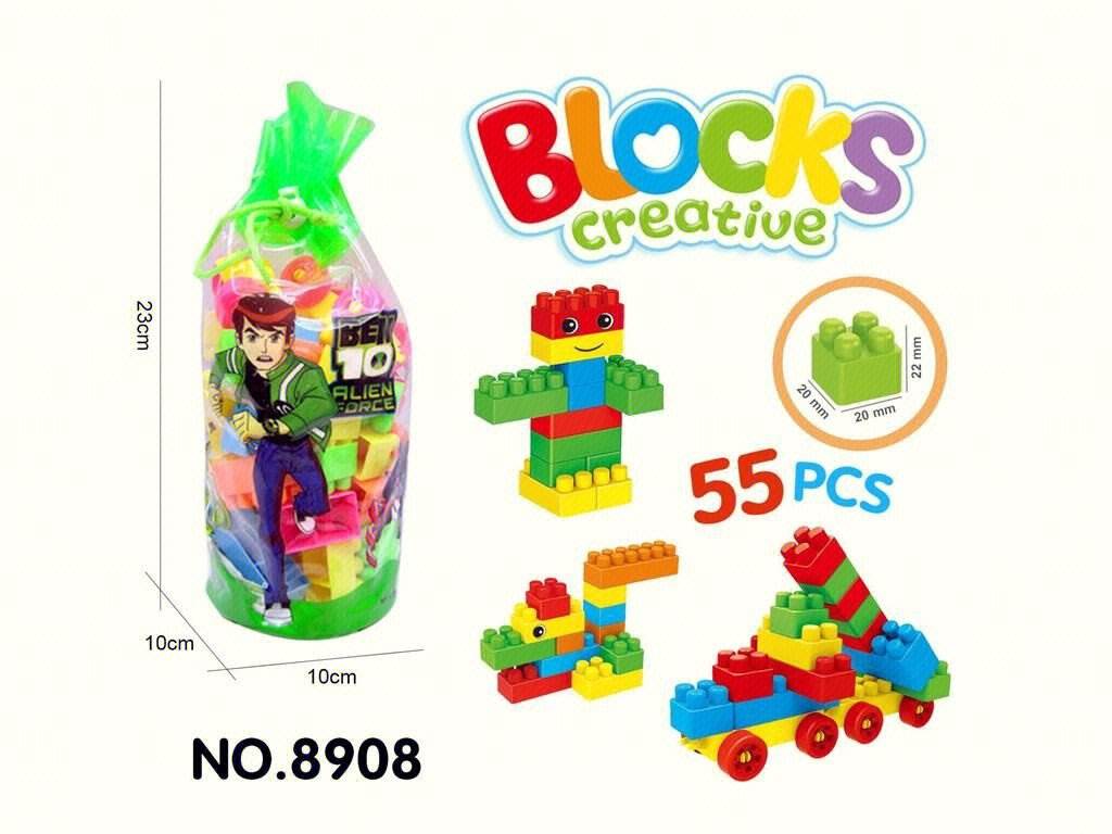 Конструктор Ben10, 55 деталей, в мешочке