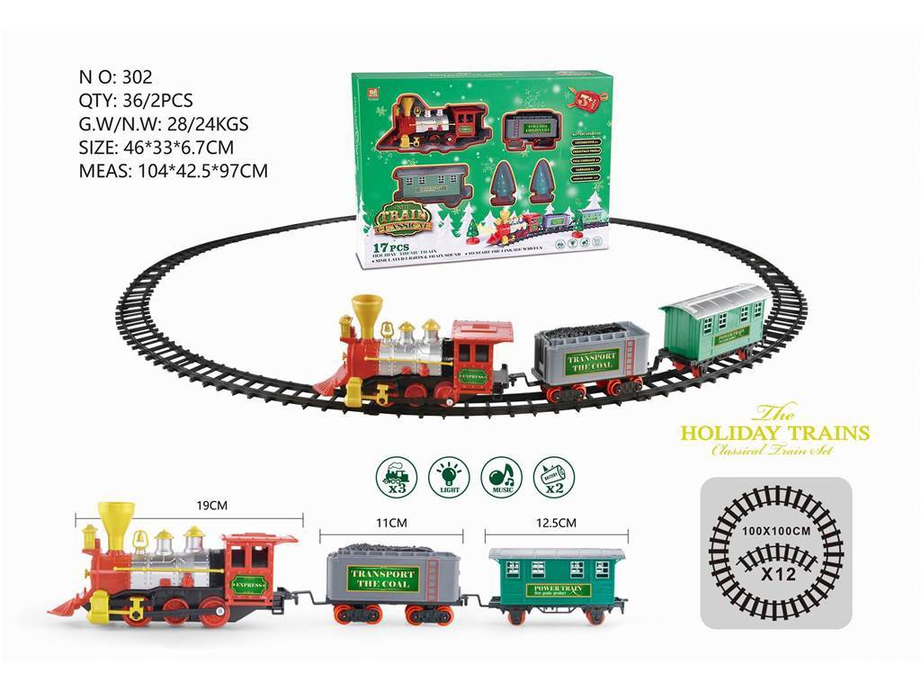 Рождественский ретро-поезд на рельсах Christmas Rail Train