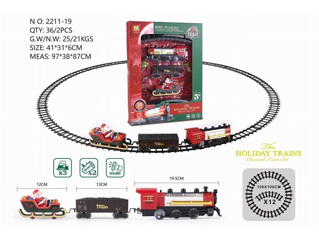 Рождественский ретро-поезд на рельсах Christmas Rail Train
