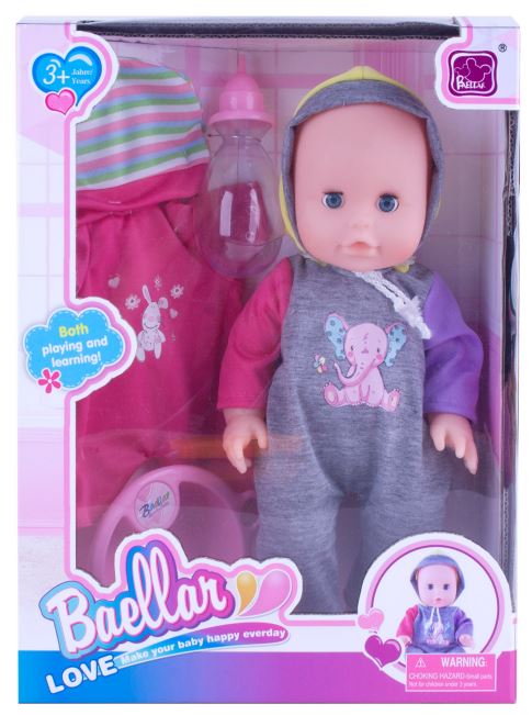 Пупс Bella 12 дюймов в пижаме, имитация младенца