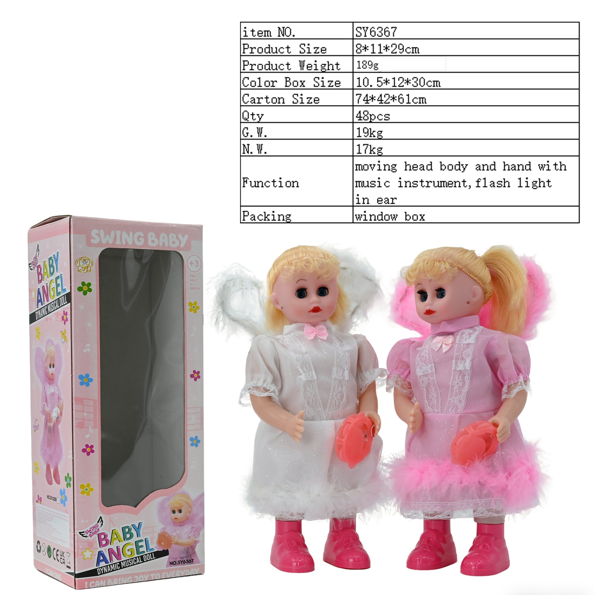 Музыкальная игрушка Drum Angel, барабан, 48 шт/кор