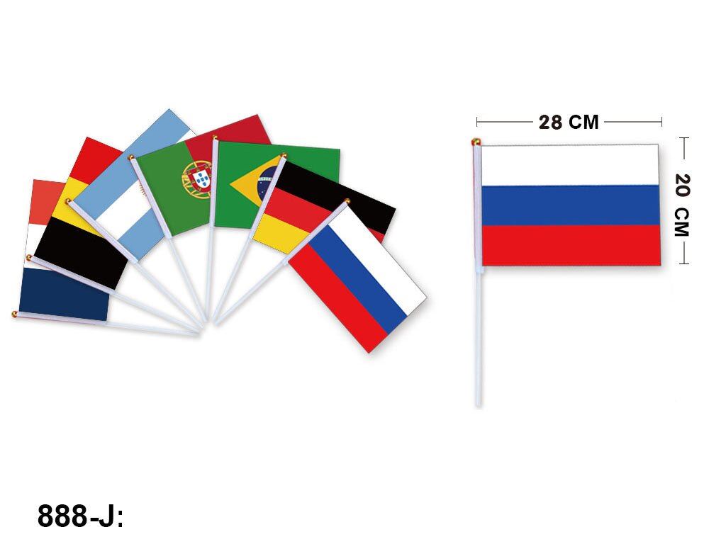 Флажок России с ручкой, малый опт