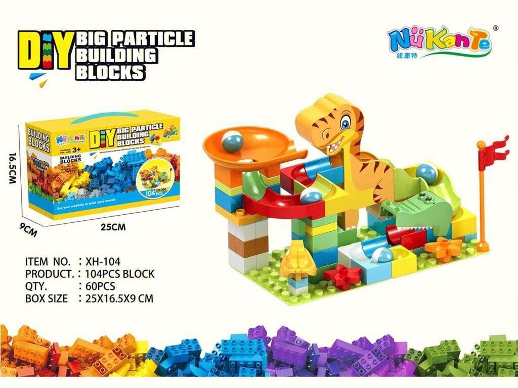 Конструктор Горка с динозаврами, 104 детали, совместим с Lego