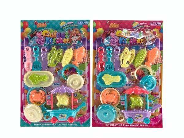 Игровой набор детской посуды и продуктов