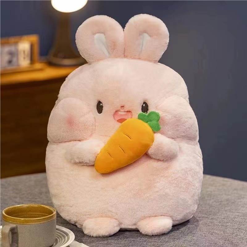 Мягкая игрушка Заяц с морковкой 25 см