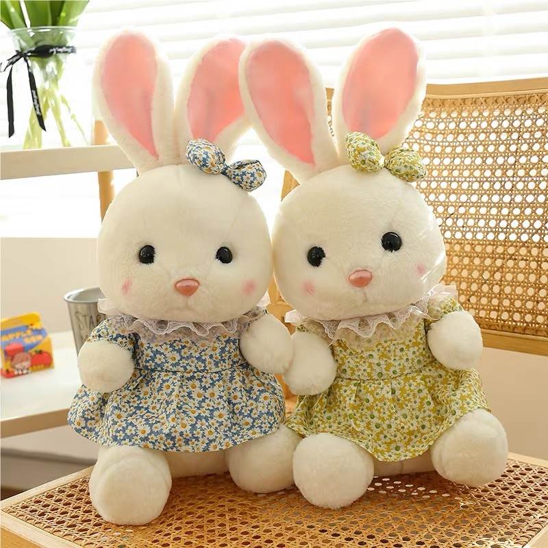 Мягкая игрушка зайчик в юбке, 30 см