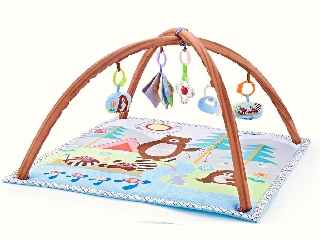 Развивающий коврик для малышей с дугами и игрушками