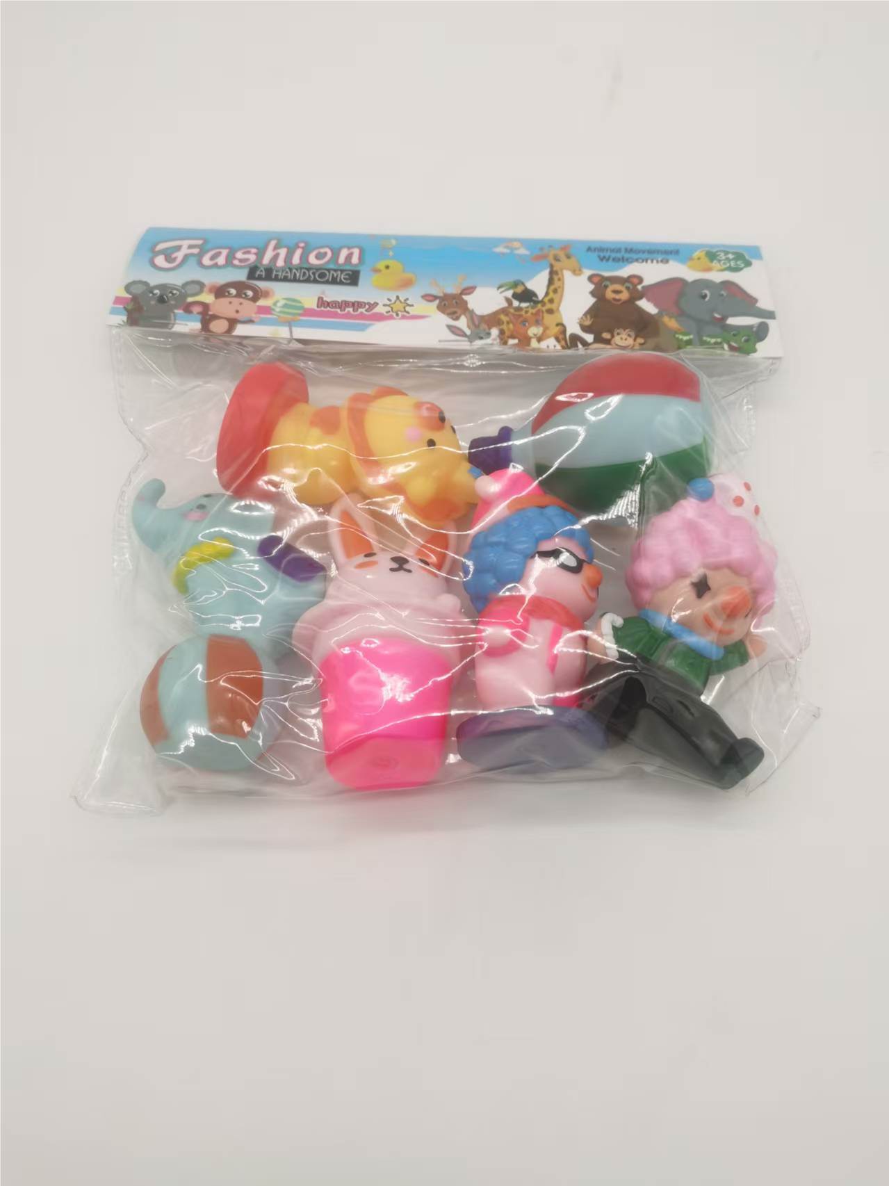 Мягкая виниловая игрушка клоун цирковой