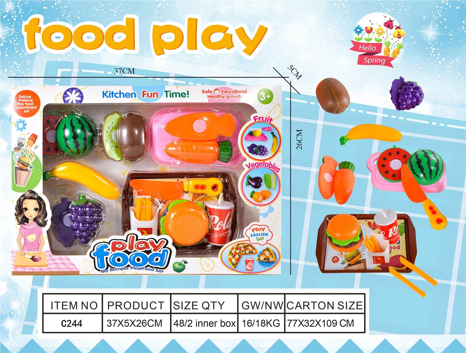 Игровой набор "Разрезаемые продукты" Chesele Set
