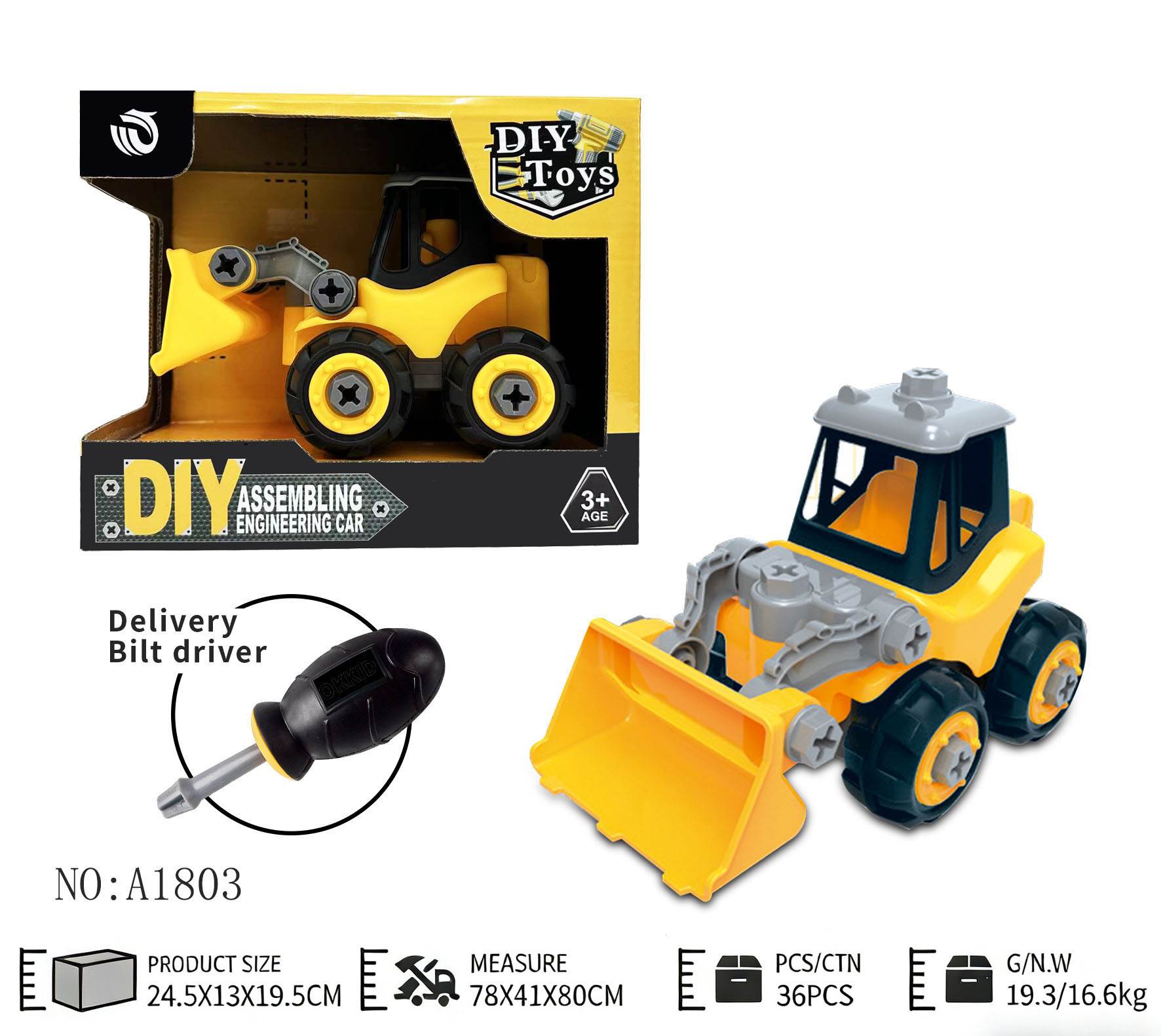 Разборный бульдозер DIY, конструктор