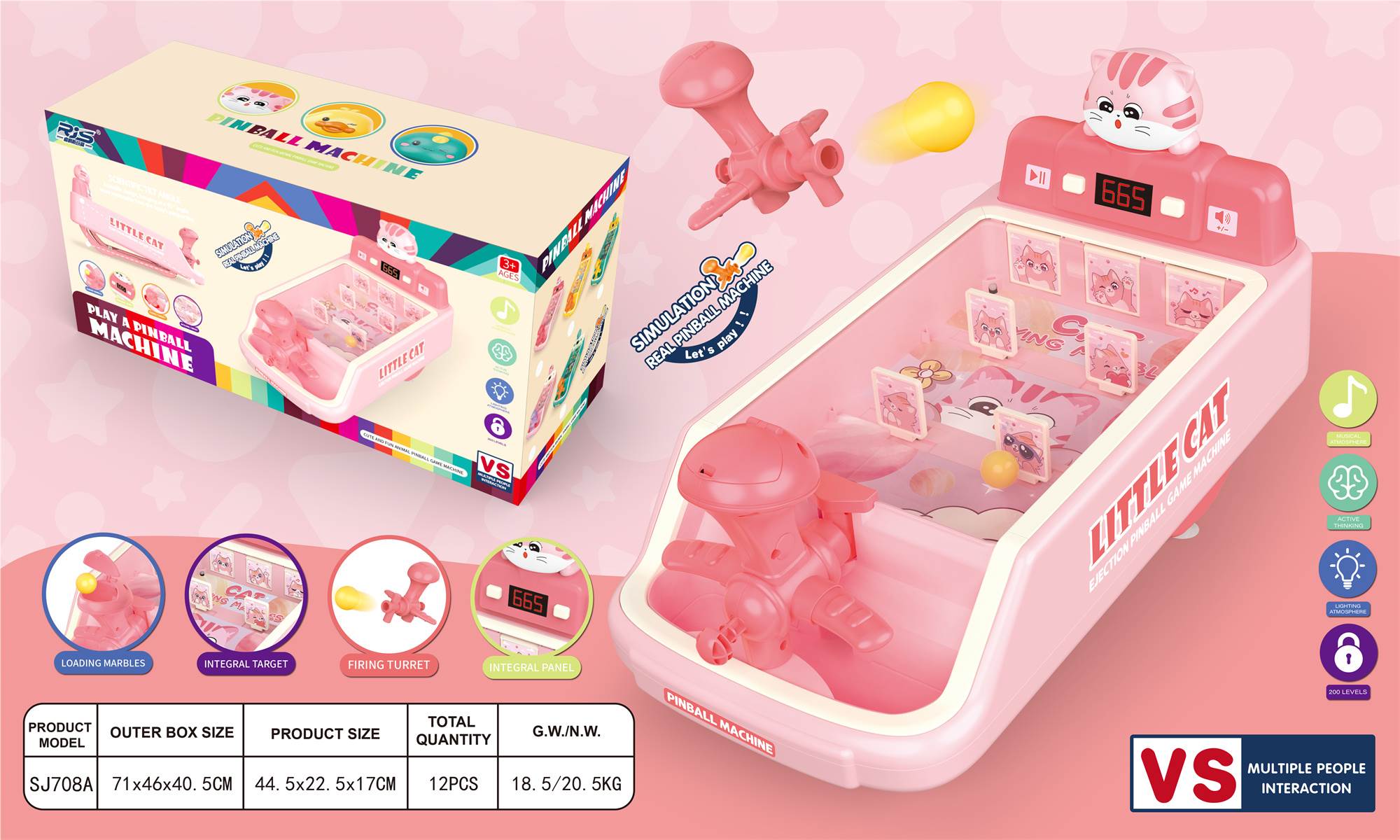 Большой пинбол (котик), настольная игра