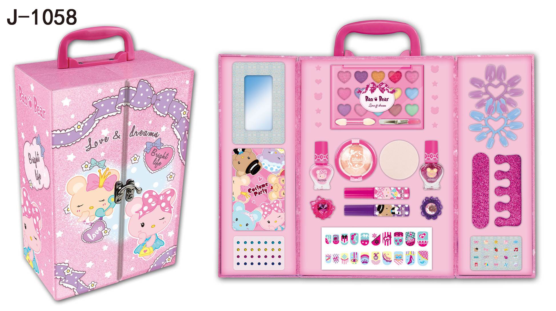 Детский набор косметики Bear Makeup в портативном боксе