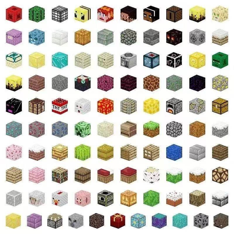 Магнитные строительные блоки Minecraft, 2.5 см, микс