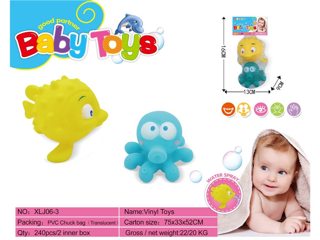 Виниловые игрушки для ванной, мягкие пищалки