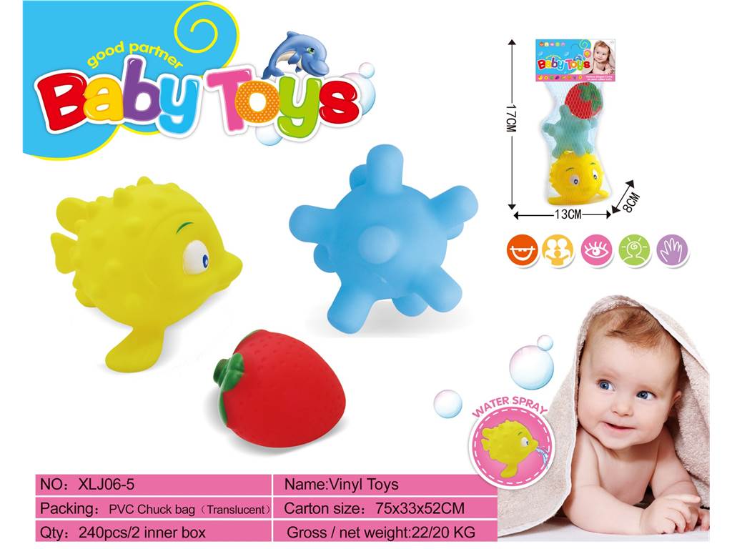 Виниловые игрушки для ванной, пищалки
