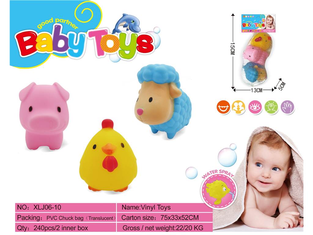 Виниловые игрушки для ванной, пищалки