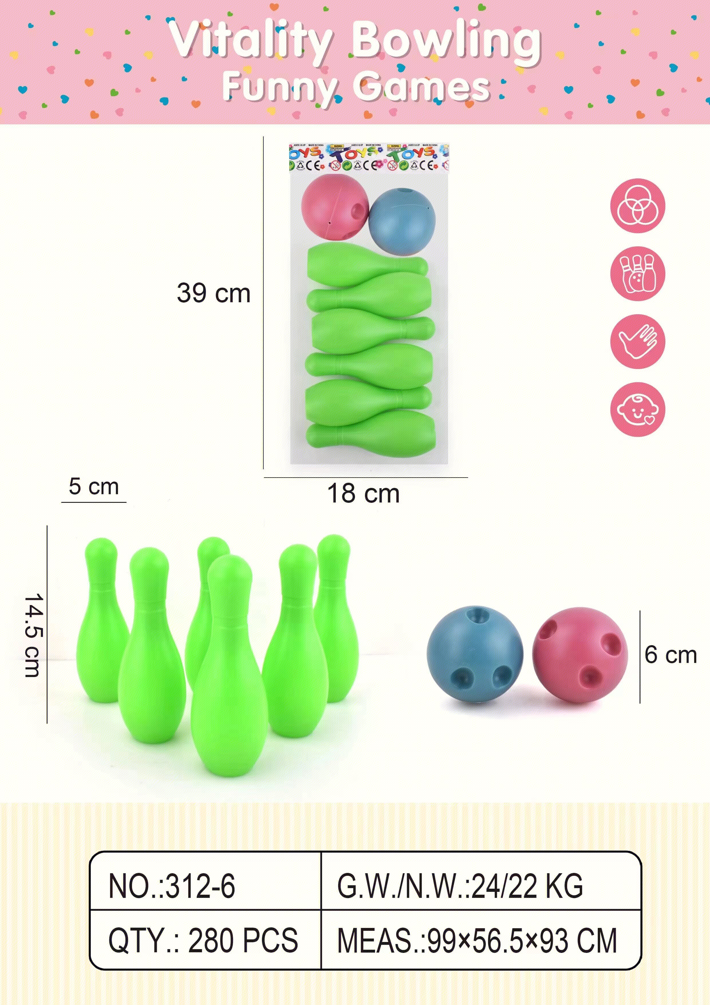 Зеленый боулинг HanHan Toys оптом