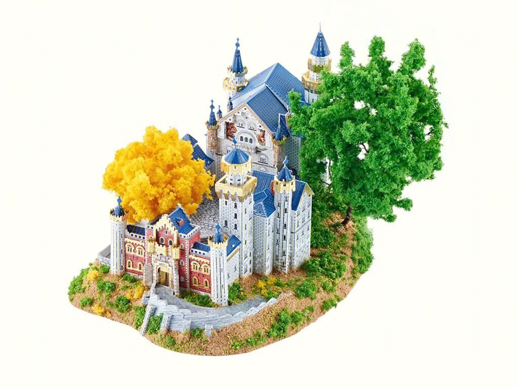 3D-металл модель "Новый Лебединый замок"