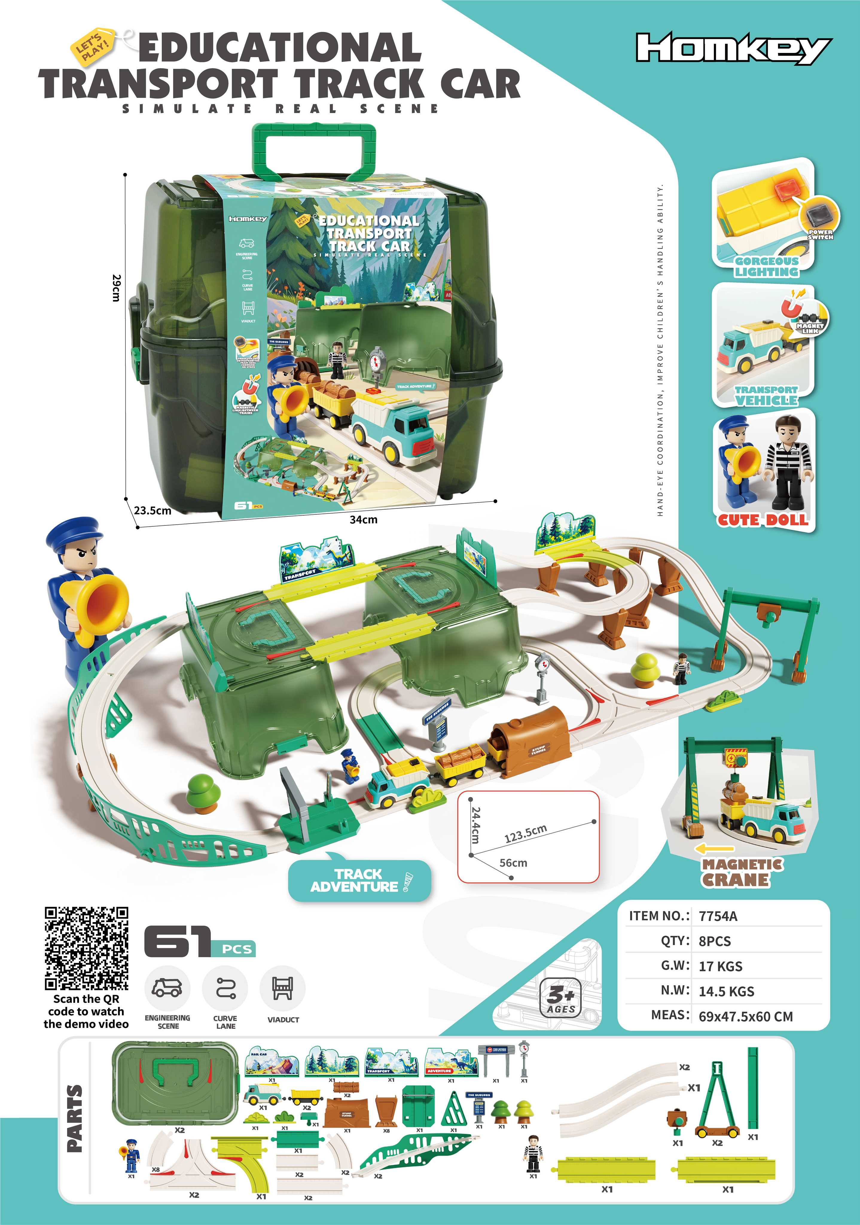 Игровой набор железная дорога в контейнере Forest Track