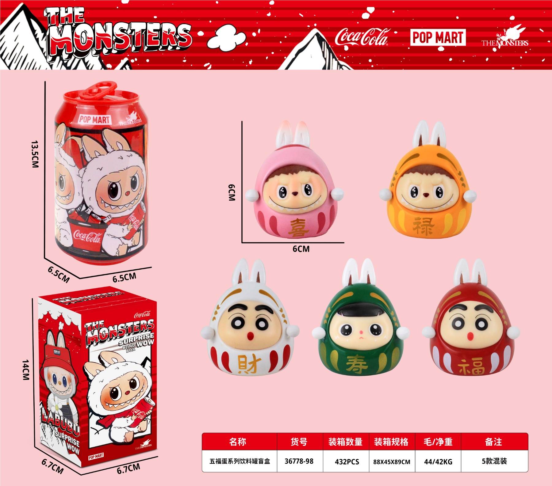 Мини-фигурки Лабу Син в банке колы, сюрприз